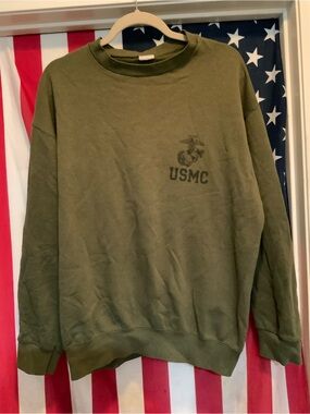 USMC Olive Green Crewneck Sweatshirt